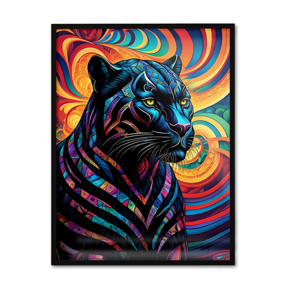 ABSTRACT BLACK PANTHER **UNFRAMED ART PRINT**