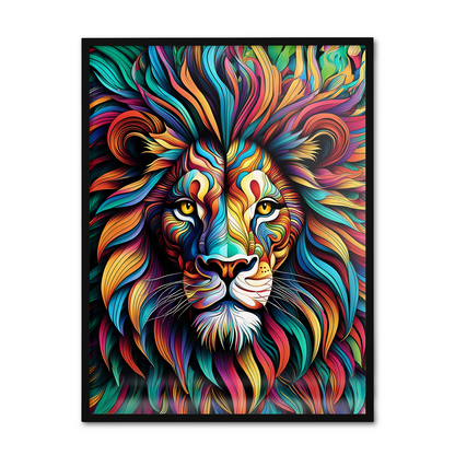 ABSTRACT LION **UNFRAMED ART PRINT**