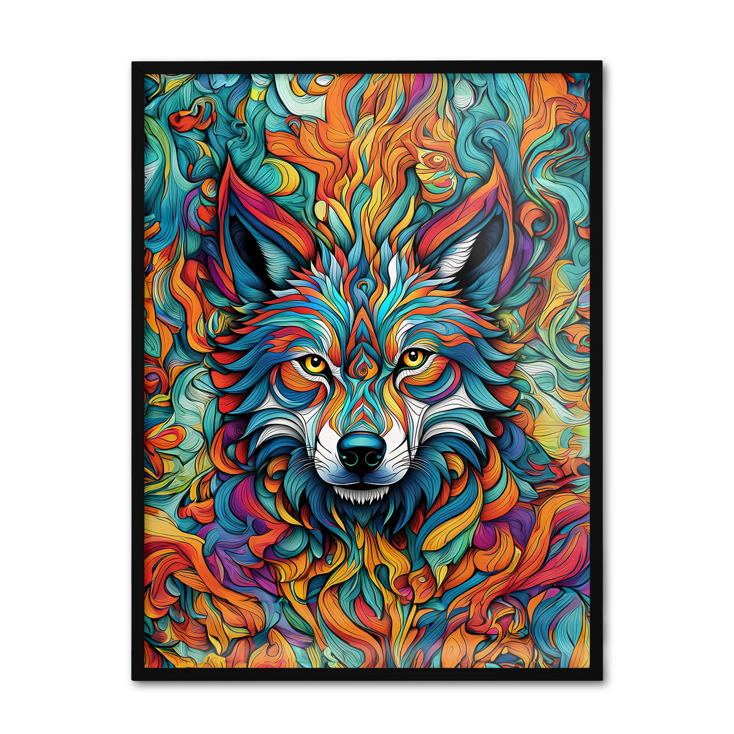 ABSTRACT WOLF **UNFRAMED ART PRINT**