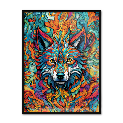 ABSTRACT WOLF **UNFRAMED ART PRINT**