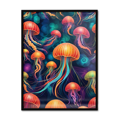 ABSTRACT JELLYFISH **UNFRAMED ART PRINT**