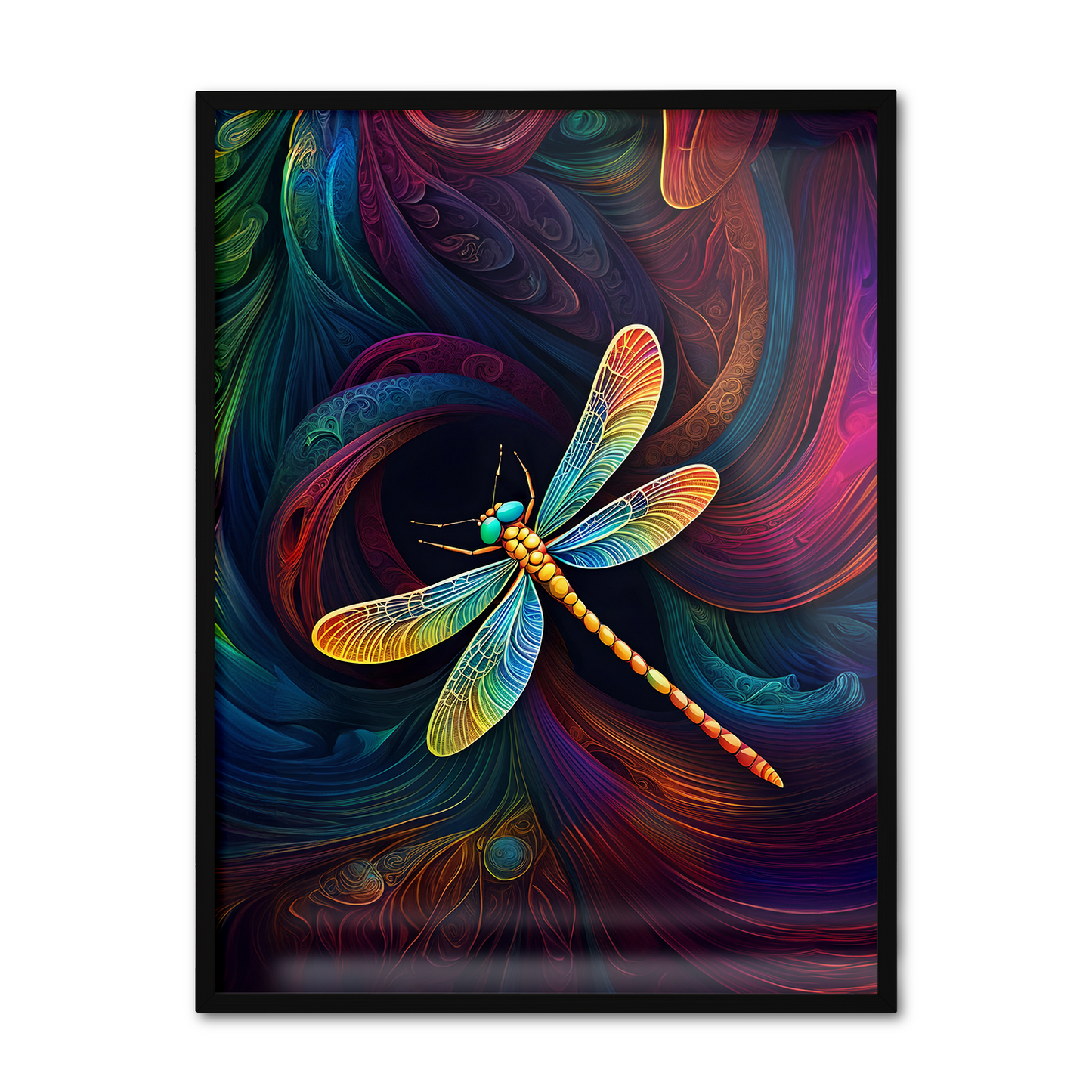 ABSTRACT DRAGONFLY **UNFRAMED ART PRINT**