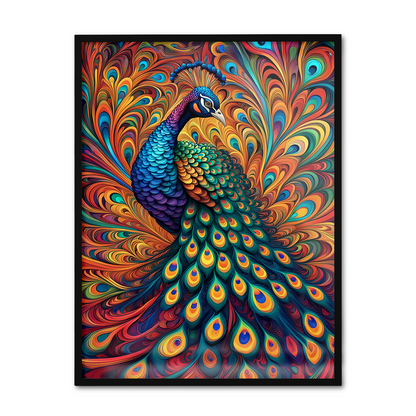 ABSTRACT PEACOCK **UNFRAMED ART PRINT**