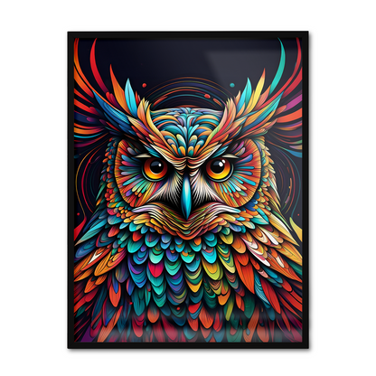 ABSTRACT OWL **UNFRAMED ART PRINT**