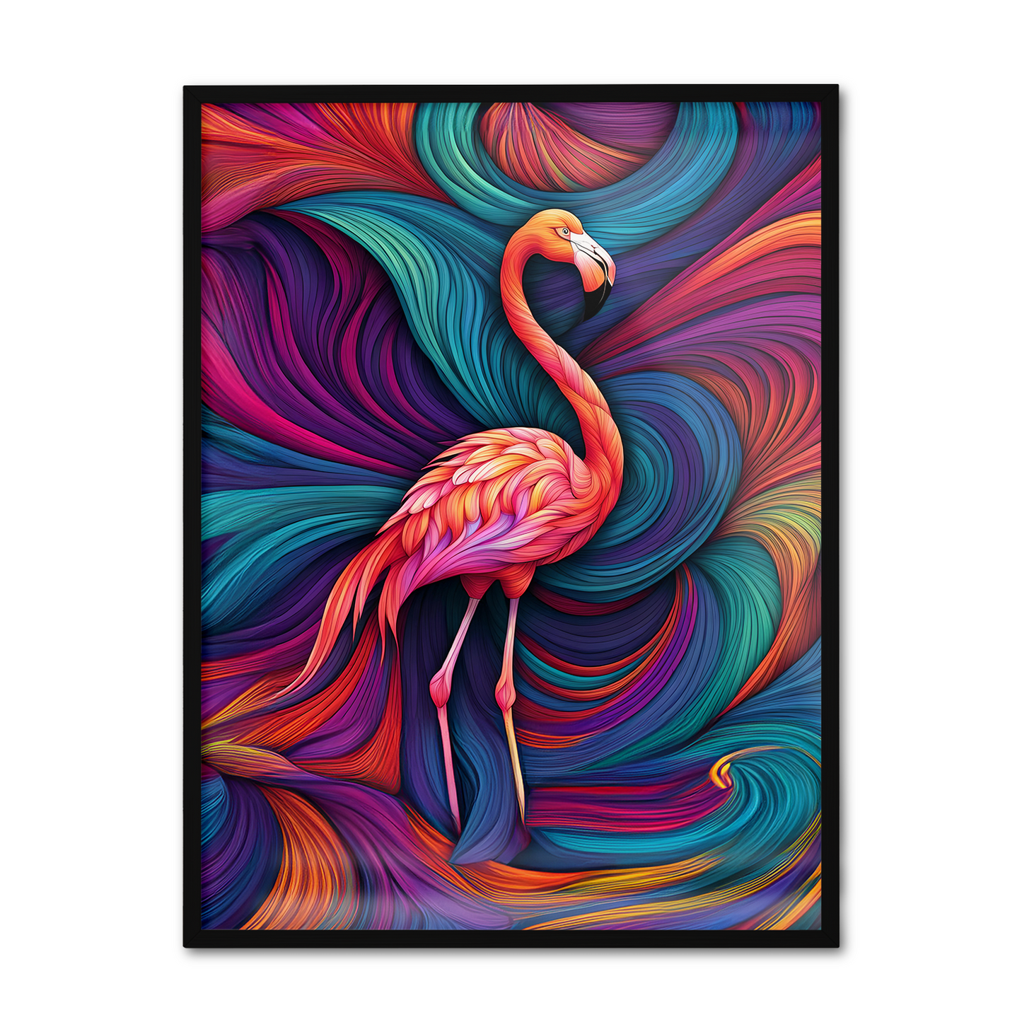 ABSTRACT FLAMINGO **UNFRAMED ART PRINT**