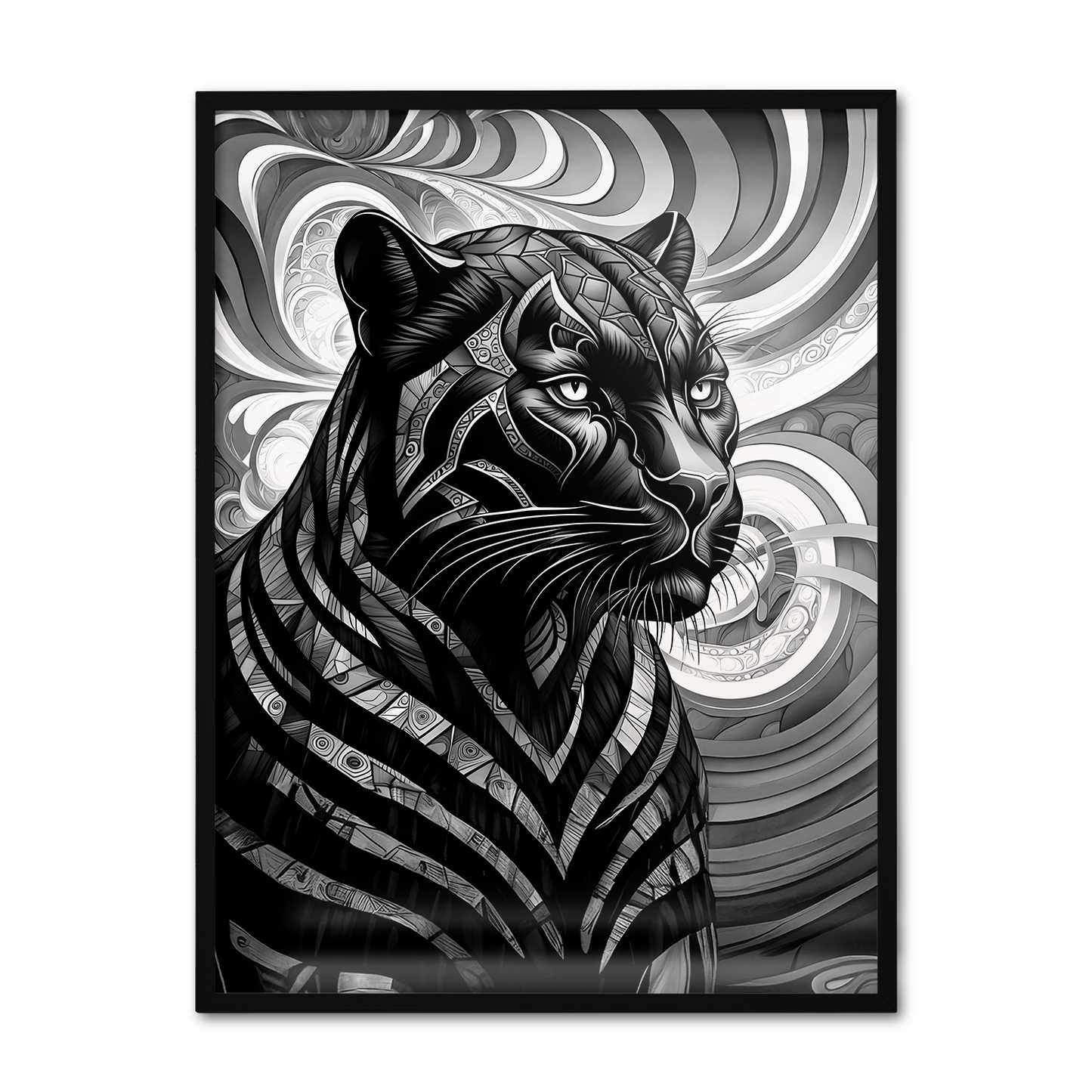 ABSTRACT BLACK PANTHER **UNFRAMED ART PRINT**