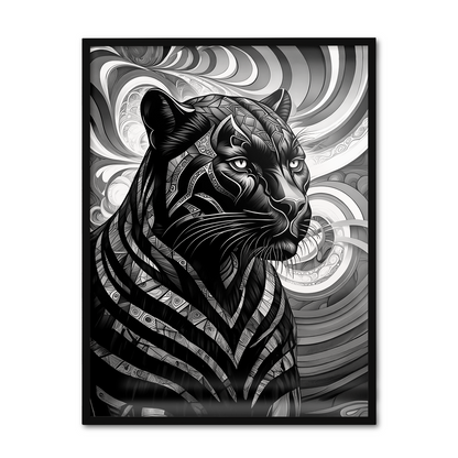 ABSTRACT BLACK PANTHER **UNFRAMED ART PRINT**