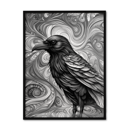 ABSTRACT CROW **UNFRAMED ART PRINT**