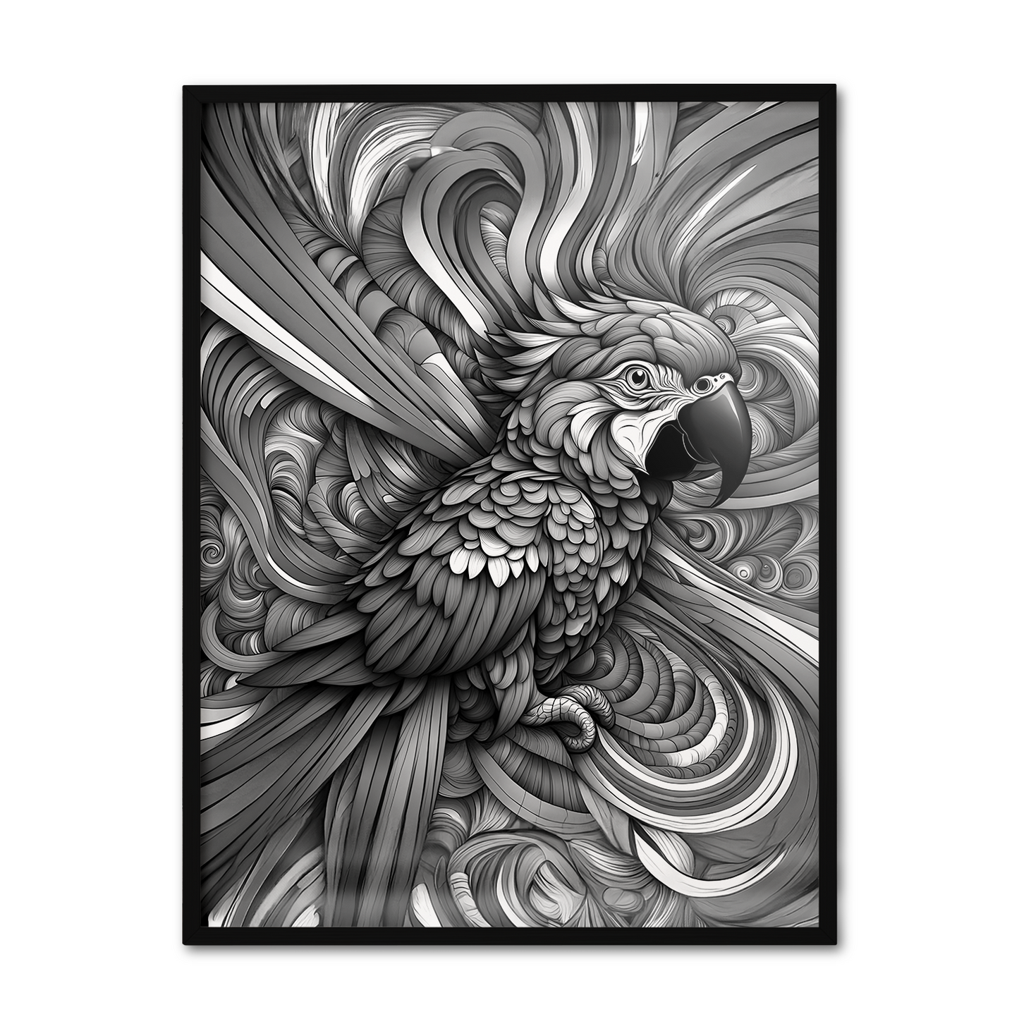 ABSTRACT PARROT **UNFRAMED ART PRINT**
