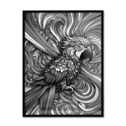 ABSTRACT PARROT **UNFRAMED ART PRINT**