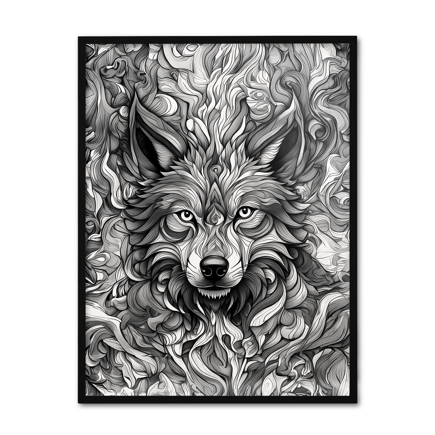 ABSTRACT WOLF **UNFRAMED ART PRINT**