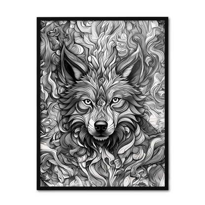 ABSTRACT WOLF **UNFRAMED ART PRINT**