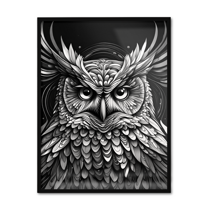 ABSTRACT OWL **UNFRAMED ART PRINT**