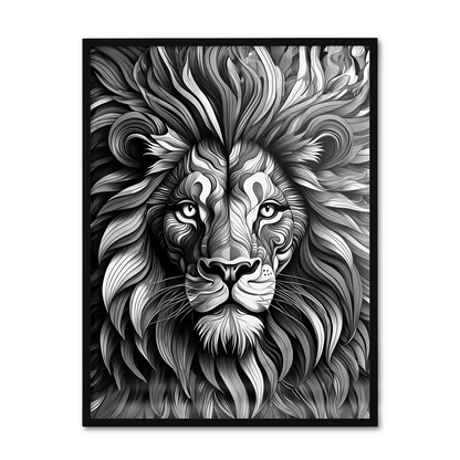 ABSTRACT LION **UNFRAMED ART PRINT**