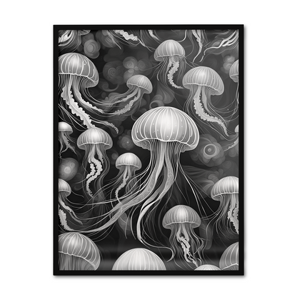 ABSTRACT JELLYFISH **UNFRAMED ART PRINT**
