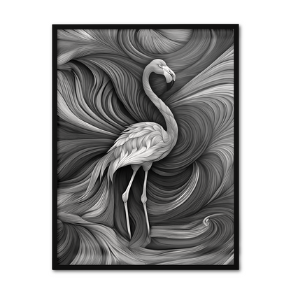 ABSTRACT FLAMINGO **UNFRAMED ART PRINT**
