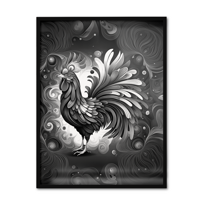 ABSTRACT COCKEREL **UNFRAMED ART PRINT**