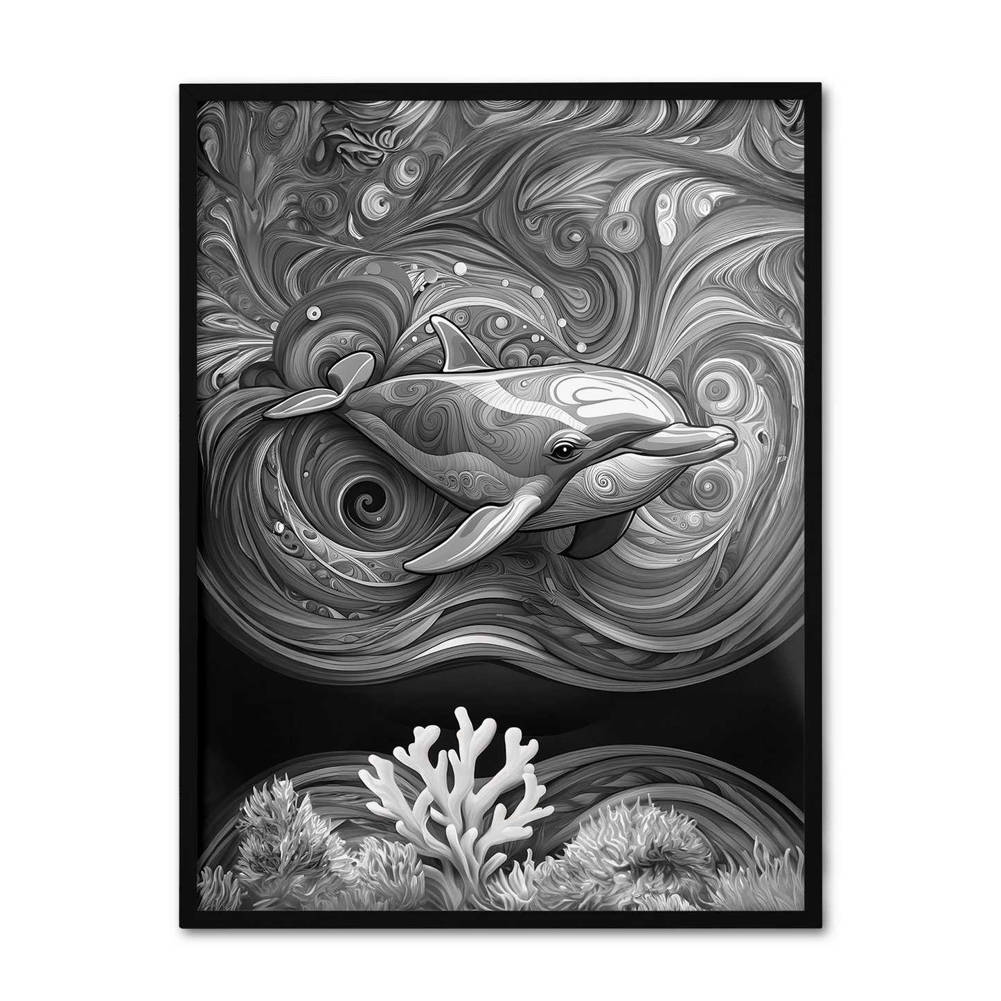 ABSTRACT DOLPHIN **UNFRAMED ART PRINT**