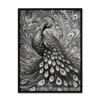ABSTRACT PEACOCK **UNFRAMED ART PRINT**