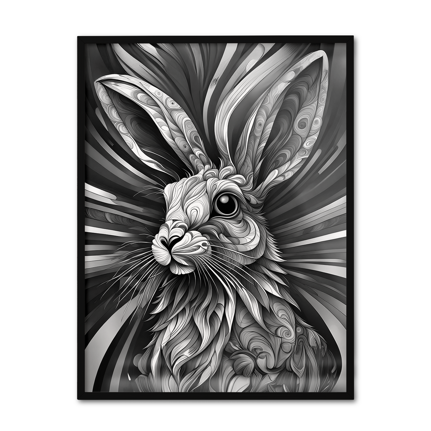 ABSTRACT RABBIT **UNFRAMED ART PRINT**