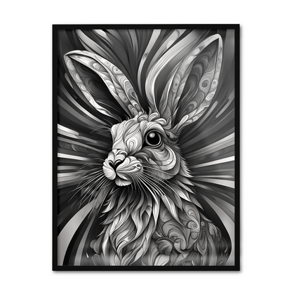 ABSTRACT RABBIT **UNFRAMED ART PRINT**