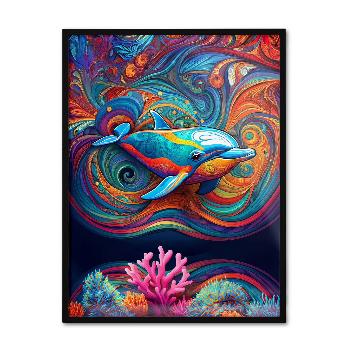 ABSTRACT DOLPHIN **UNFRAMED ART PRINT**