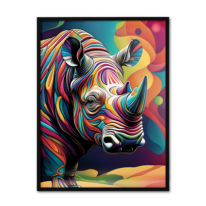 ABSTRACT RHINO **UNFRAMED ART PRINT**