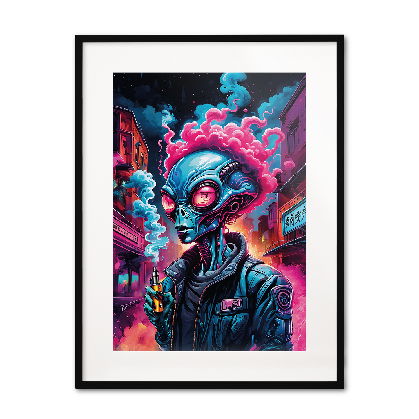 Alien Vaper - Exhale **UNFRAMED ART PRINT**