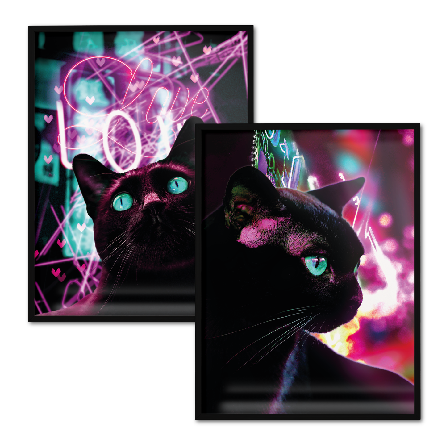 NEON CAT **UNFRAMED POSTER**