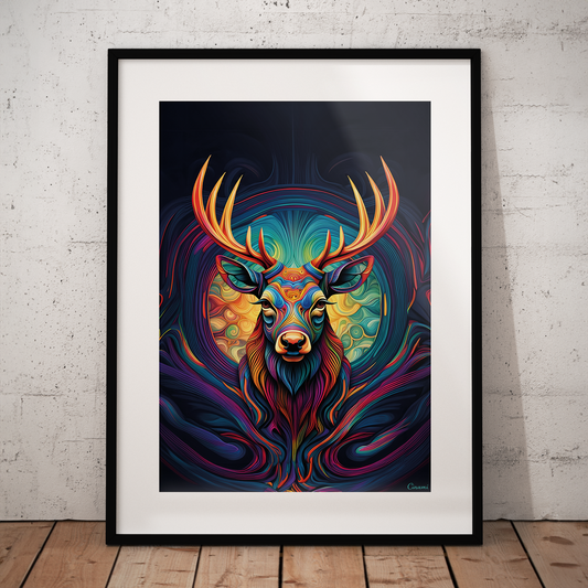 ABSTRACT STAG **UNFRAMED ART PRINT**