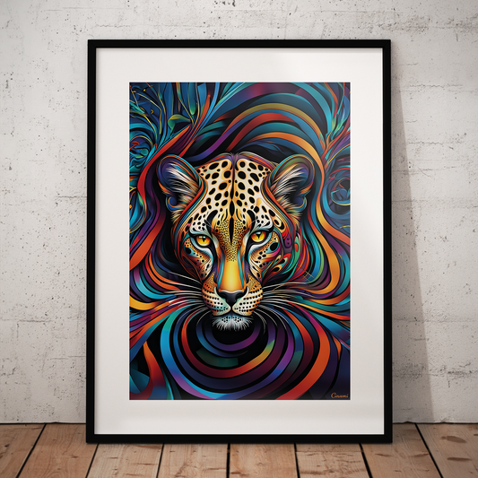 ABSTRACT LEOPARD **UNFRAMED ART PRINT**