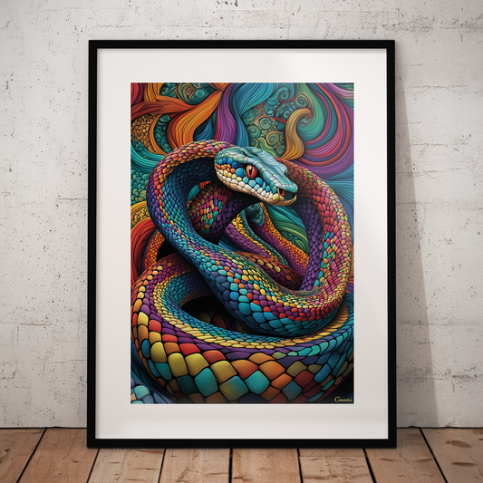ABSTRACT COBRA **UNFRAMED ART PRINT**