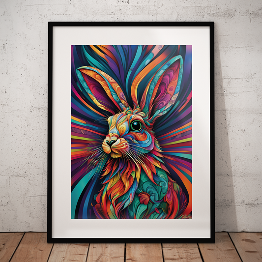 ABSTRACT RABBIT **UNFRAMED ART PRINT**