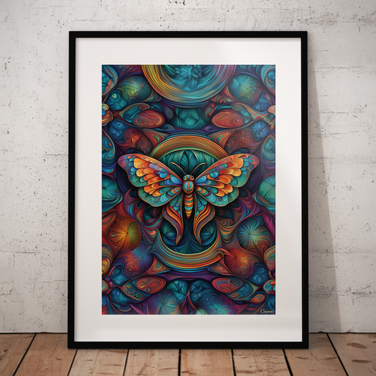 ABSTRACT MOTH **UNFRAMED ART PRINT**