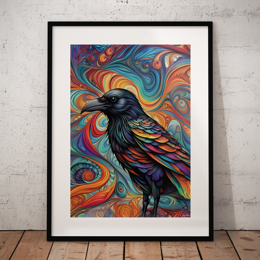 ABSTRACT CROW **UNFRAMED ART PRINT**