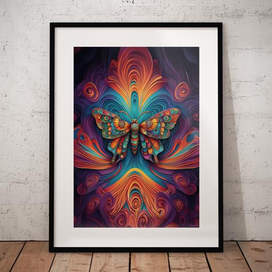 ABSTRACT BUTTERFLY **UNFRAMED ART PRINT**