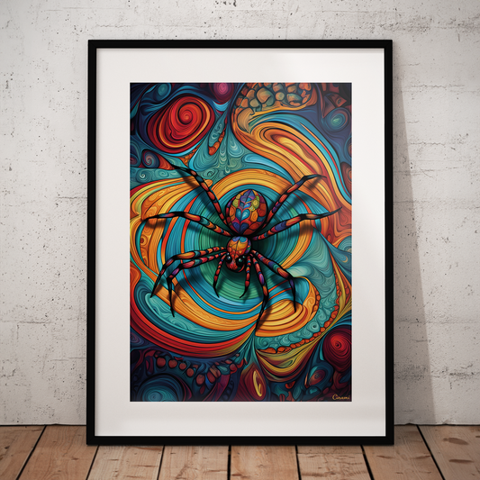 ABSTRACT SPIDER **UNFRAMED ART PRINT**