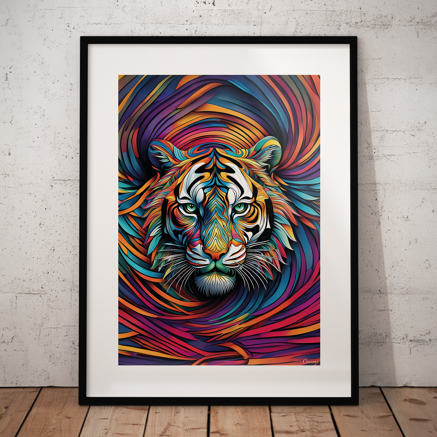 ABSTRACT TIGER **UNFRAMED ART PRINT**