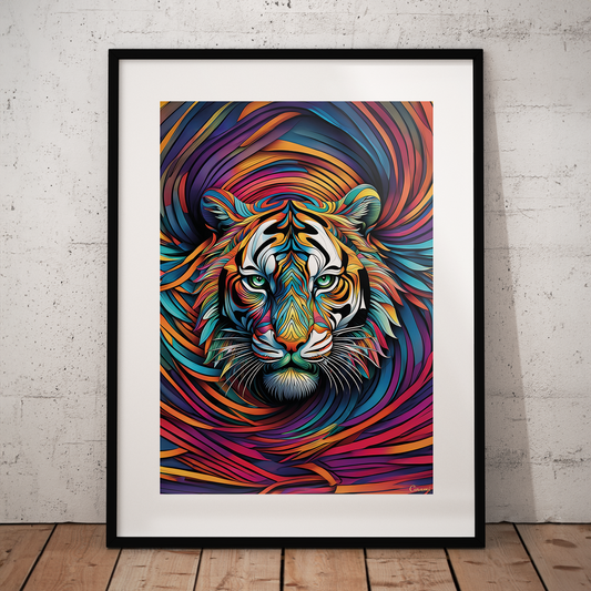 ABSTRACT TIGER **UNFRAMED ART PRINT**