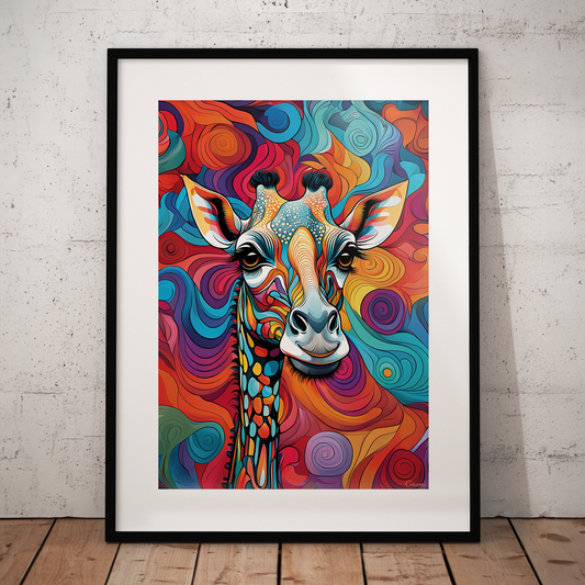 ABSTRACT GIRAFFE **UNFRAMED ART PRINT**