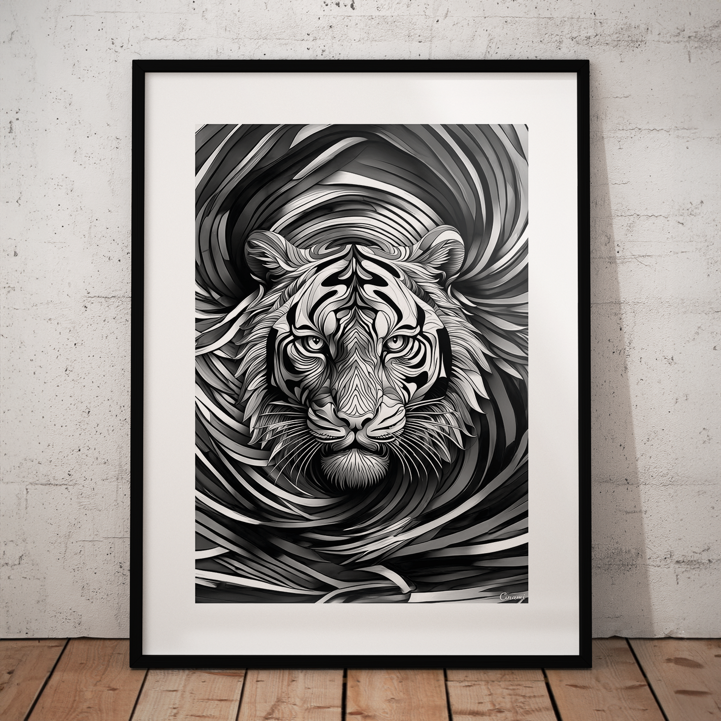 ABSTRACT TIGER **UNFRAMED ART PRINT**