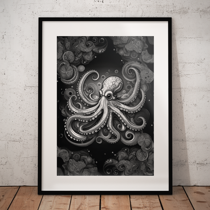 ABSTRACT OCTOPUS **UNFRAMED ART PRINT**