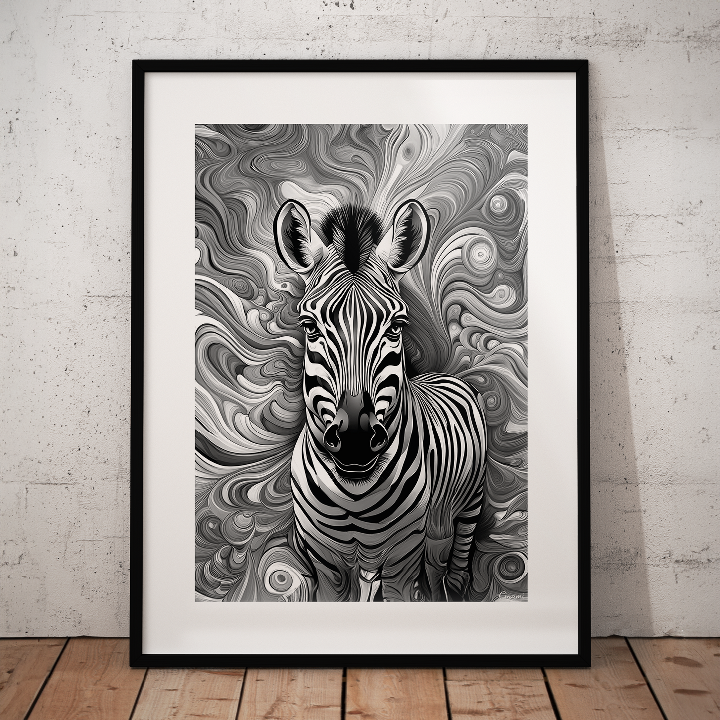 ABSTRACT ZEBRA **UNFRAMED ART PRINT**
