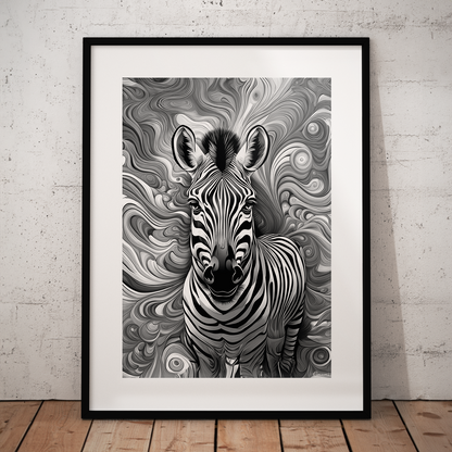 ABSTRACT ZEBRA **UNFRAMED ART PRINT**