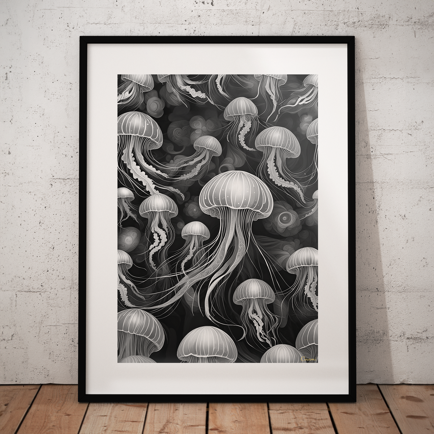ABSTRACT JELLYFISH **UNFRAMED ART PRINT**