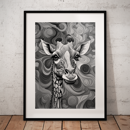 ABSTRACT GIRAFFE **UNFRAMED ART PRINT**