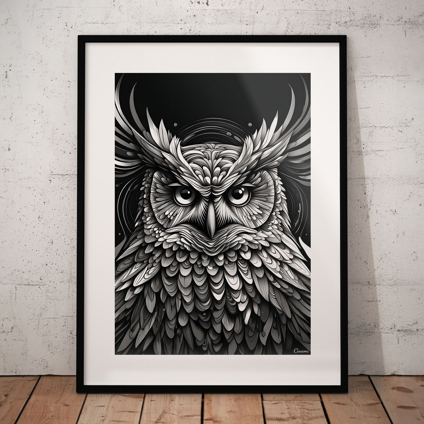ABSTRACT OWL **UNFRAMED ART PRINT**