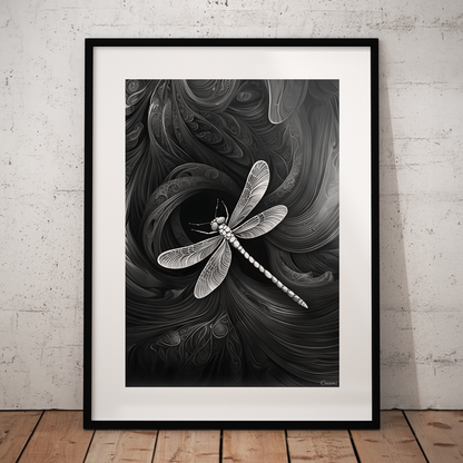 ABSTRACT DRAGONFLY **UNFRAMED ART PRINT**