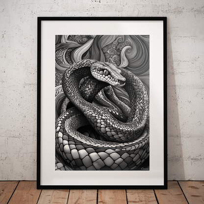 ABSTRACT COBRA **UNFRAMED ART PRINT**