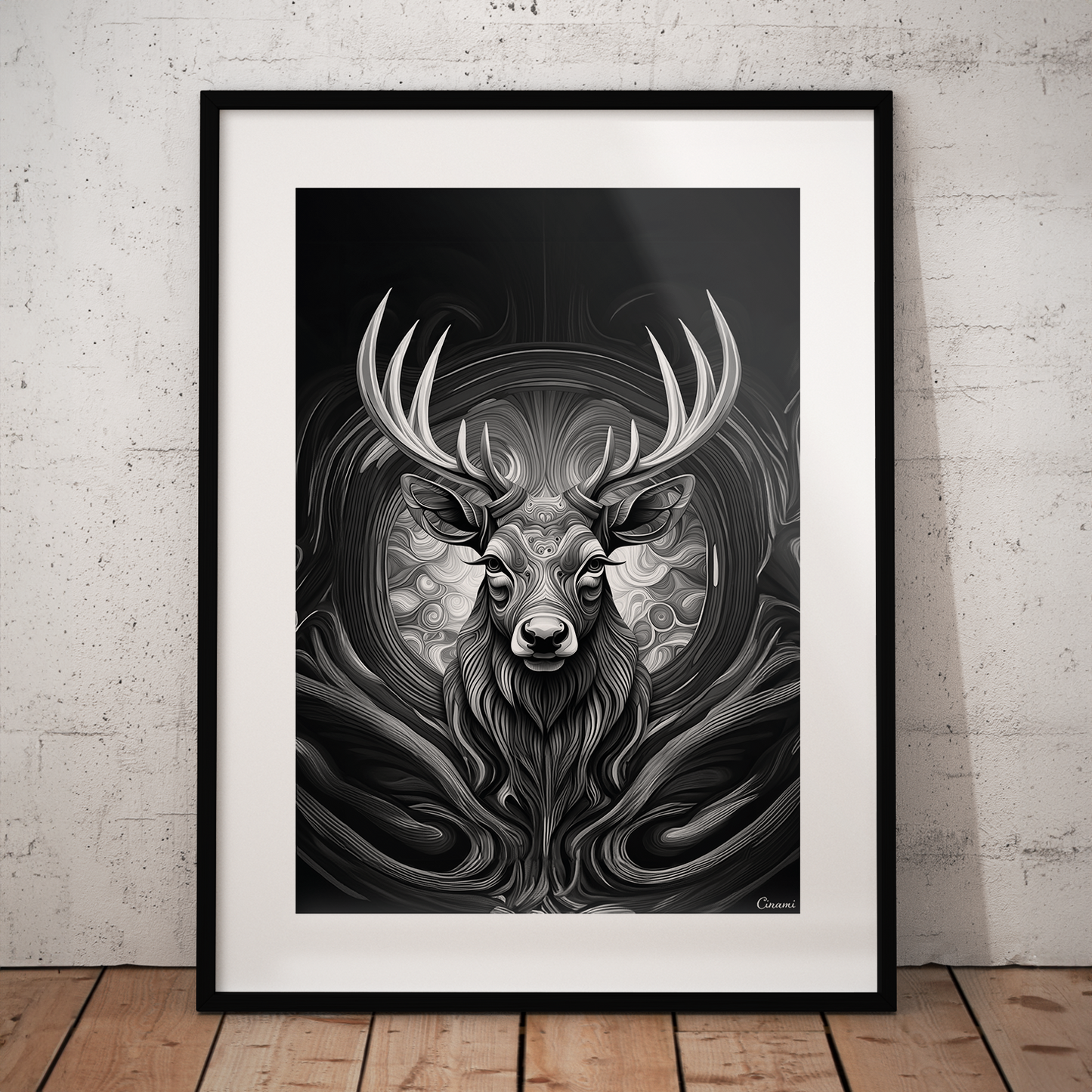 ABSTRACT STAG **UNFRAMED ART PRINT**